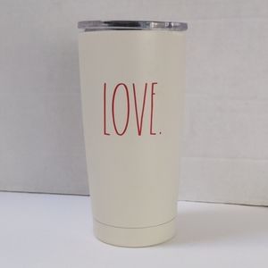 Rae Dunn LOVE coffee to go tumbler EUC